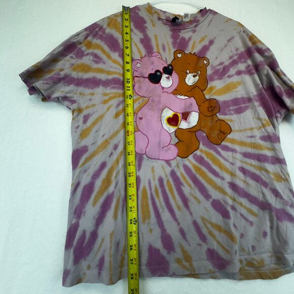 H&M Care Bears Graphic Short Sleeve T-Shirt Size Small Relaxed Fit Tie Dye - Picture 7 of 7